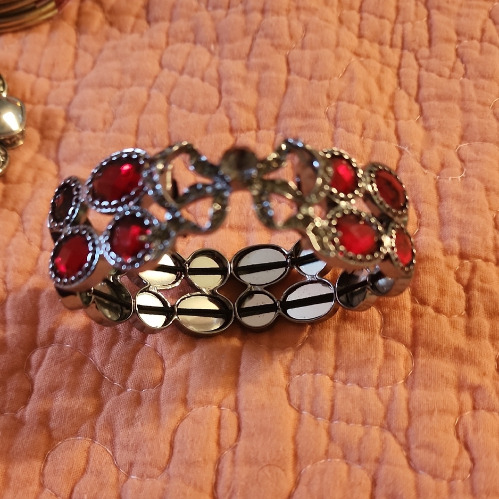 Brighton Mixed Bracelet Set in Turquoise, Red, Black & Silver - Picture 2 of 5